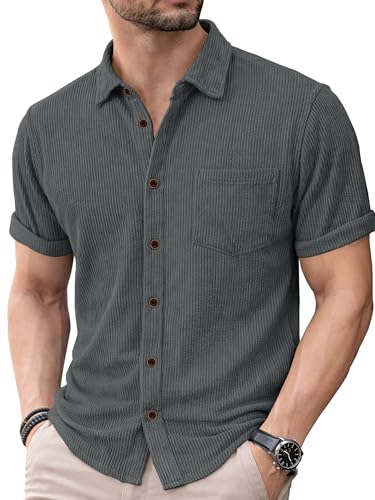 Image of Noble Monk Men's Polyester Regular Fit Solid Casual Shirt |Half Sleeve | |Stylish Shirt