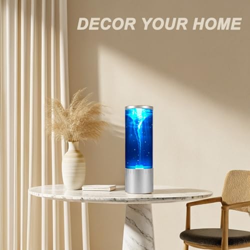 Image of Tornado Lamp Twister Hurricane Relaxing Liquid Motion Led Night Lighting 7 Colors Automatic Dimming USB Cable Powered for Women Kids Birthday Gift Party Home Living Room Decor