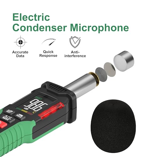 Decibel-Meter-Sound-Level-Meter-30-130-dB-with-AC-Weighted-Digital-Audio-Noise-Measure-Device-Portable-SPL-Meter-with-LCD-Color-Display-Data-Hold-MAX-Hold-Flashlight-for-Home-Office