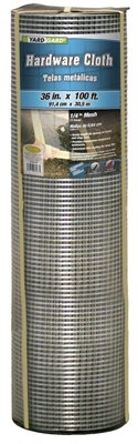 308241B Galvanized Metal Hardware Cloth Fence, 1/4-In. Mesh, 23-Ga, 36-In. x 100-Ft. - Quantity 44