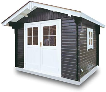 Amazon パルメ 人気の2 5坪サイズ 大開口フレンチドア付プチログハウス 物置 倉庫