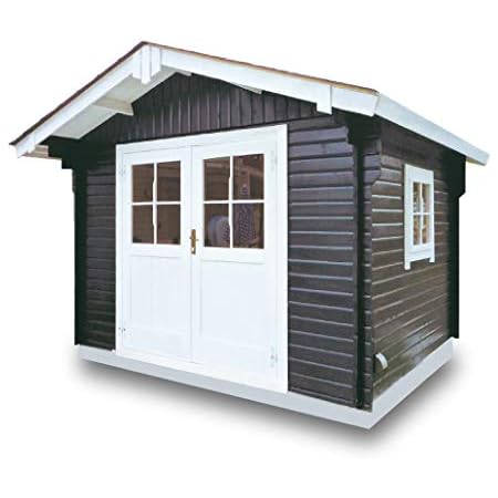 Amazon ロマー二 人気の3坪サイズ 大きな屋根とベランダ付プチログハウス 物置 倉庫