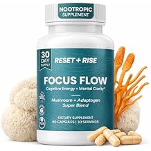 Nootropic Brain Supplement with Lions Mane Mushroom, Cordyceps & Rhodiola Rosea Extract - Focus and Energy Supplement, Adaptogen for Brain Health, Mental Clarity, Memory & Mood Support - 60 Capsules