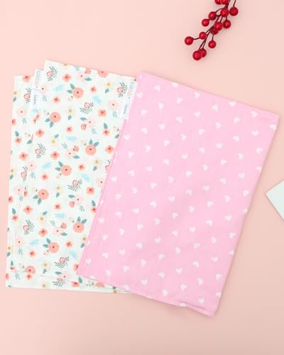 Image of ALVABABY Toddler Pillowcases 2 Pack Organic Cotton Kids Pillow Cover Fit 13 inchx 18 inch or 12 inchx20 inch Envelope for Girl Boy Travel