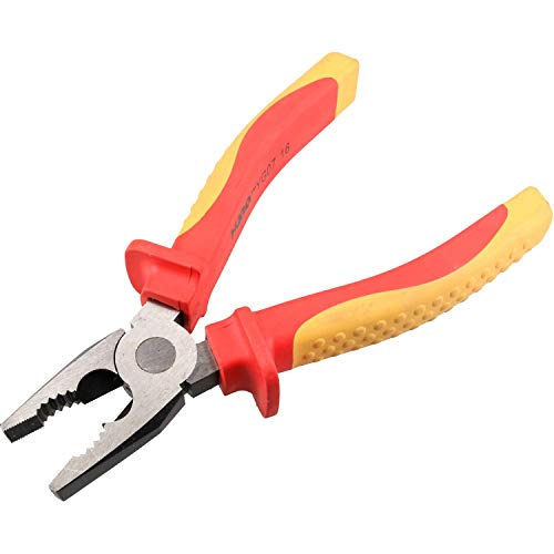 Alicates combinados aislados VDE de 180mm con mango suave antichoque eléctrico 4