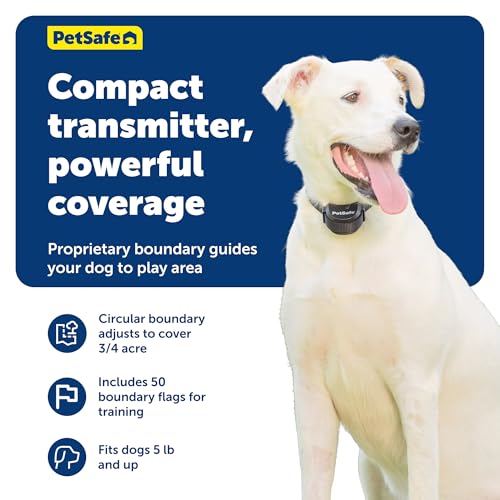 PetSafe Stay & Play Wireless Pet Fence & Replaceable Battery Collar - Circular Boundary Secures up to 3/4 Acre, No-Dig, for Dogs 5lbs and Up, from Parent Company Invisible Fence Brand, Portable by PetSafe - Image 4