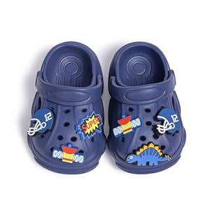 Toddler Kids Boys Girls Cute Garden Clogs Slip on Water Sandals Summer Beach Pool Play Shoes Infant Children Lightweight Indoor Outdoor Comfort Slippers Slides(Baby/Toddler Kids)