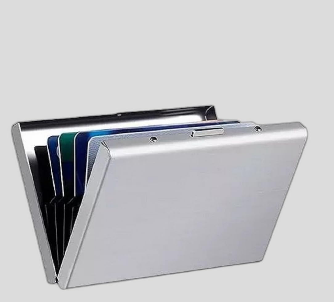 Slim Skinny Fit Card Wallet for Men and Women (New Metal ATM silverWG1T33586841)-image-47