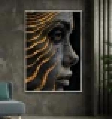Affiche art moderne visage femme expression de la féminité