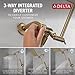 Delta Faucet 10-inch Raincan Shower Head and Hand Held Shower Combo, Gold Square Shower Head, Rainfall Shower Head, Hand Shower, High Pressure Shower, 1.75 GPM Flow Rate, Champagne Bronze 75527-CZ