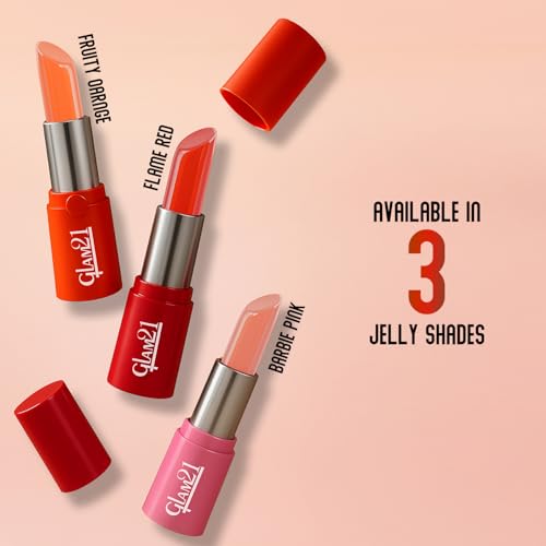 Image of Glam21 High Definition Lipstick | Lightweight & Ultra-Moisturizing Lip Color | Gel-Based Creamy Formula | Smooth Application & Vibrant Finish | Long-Lasting Comfort Wear |3.6gm, Flame Red