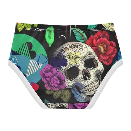 Cartoon Girls Underwear Toddler 2t Cotton Girl Panties Cute Skulls Decorated Flowers Funny Briefs Undies Kids2