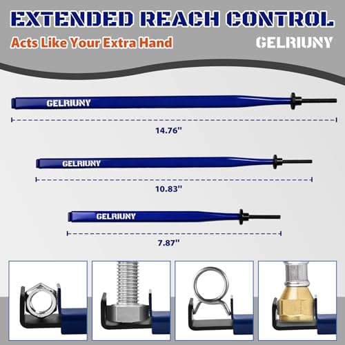 Image of 6 Pcs Offset Extension Wrench Set, 3 Extension Clamps with 24T&72T Ratchets | Includes 1 /4 inch 3 /8 inch 1 /2 inch Drive Adapters. Premium forged offset wrench kit for auto, DIY and all hard-to-reach tight spaces