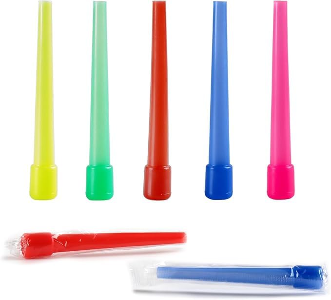 Quality Hookah Tips Disposable Hookah Mouth Tips BPA-Free Plastic Accessories Individual Wrapped Multi-Color Food Grade (3.51inch) 50 PCS