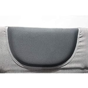 Homecall Sedia pieghevole da campeggio con imbottitura e schienale regolabile colore grigio - immagine 6