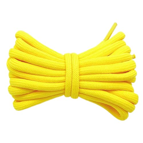 XIANMY Cordones redondos de 5 mm, cordones de repuesto para zapatos atléticos, para tenis, zapatos deportivos casuales, botas, 160 cm, Amarillo, 160