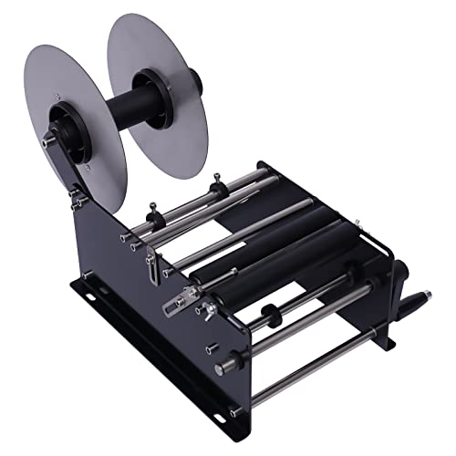 YUTOUB Manual Round Bottle Labeling Machine Adjustable Labeler Label Applicator Machine 15-20pcs/min MT-30 for Width 25-120mm Length Min. 25mm Label Labeling Accuracy of ±0.5mm/0.01inch