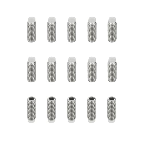 PATIKIL M3x8mm Nylon Tip Grub Screw, 15pcs 304 Stainless Steel Metric Hex Socket Head Cup Point Anti Slip Set Screws Internal Hex Drive Hardware