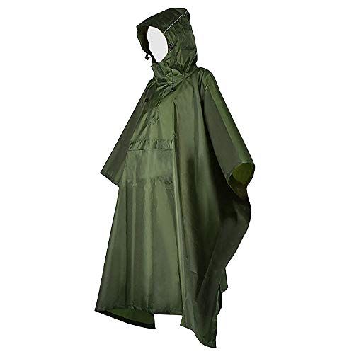Festnight Homens Mulheres Capa de chuva Impermeável Impermeável Poncho impermeável com faixa reflexi