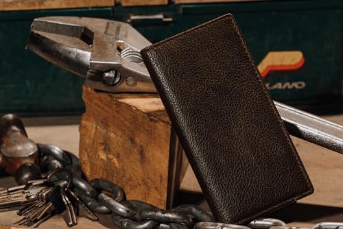 House of Jack Co. Jack Long Bifold Wallet for Men and Outdoorsmen, Full Grain Cowhide Leather Rodeo Wallet, Brown4
