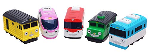Titipo The Little Train, Pull Back - Titipo and Train Friends, 5pcs Mini Toy Trains Set (5pcs)