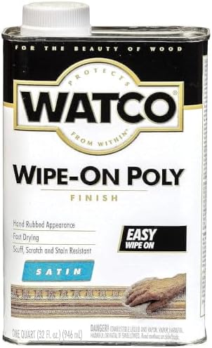 Rust-Oleum, Quart,Satin Watco 68141 Wipe-On Polyurethane Finish