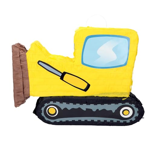 Boland - 30980 - Pinata bulldozer, 45 x 10 x 33 cm, décoration à suspendre, décoration pour anniversaire, fête à thème et carnaval