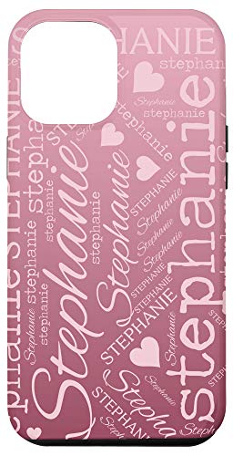 Iphone 12 Pro Max Stephanie Girls Name Vintage Pink Blush Color Gradient Ombre Case #TOP7