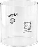 Material: transparentes Borosilikatglas, neutral, hochhitzebeständig