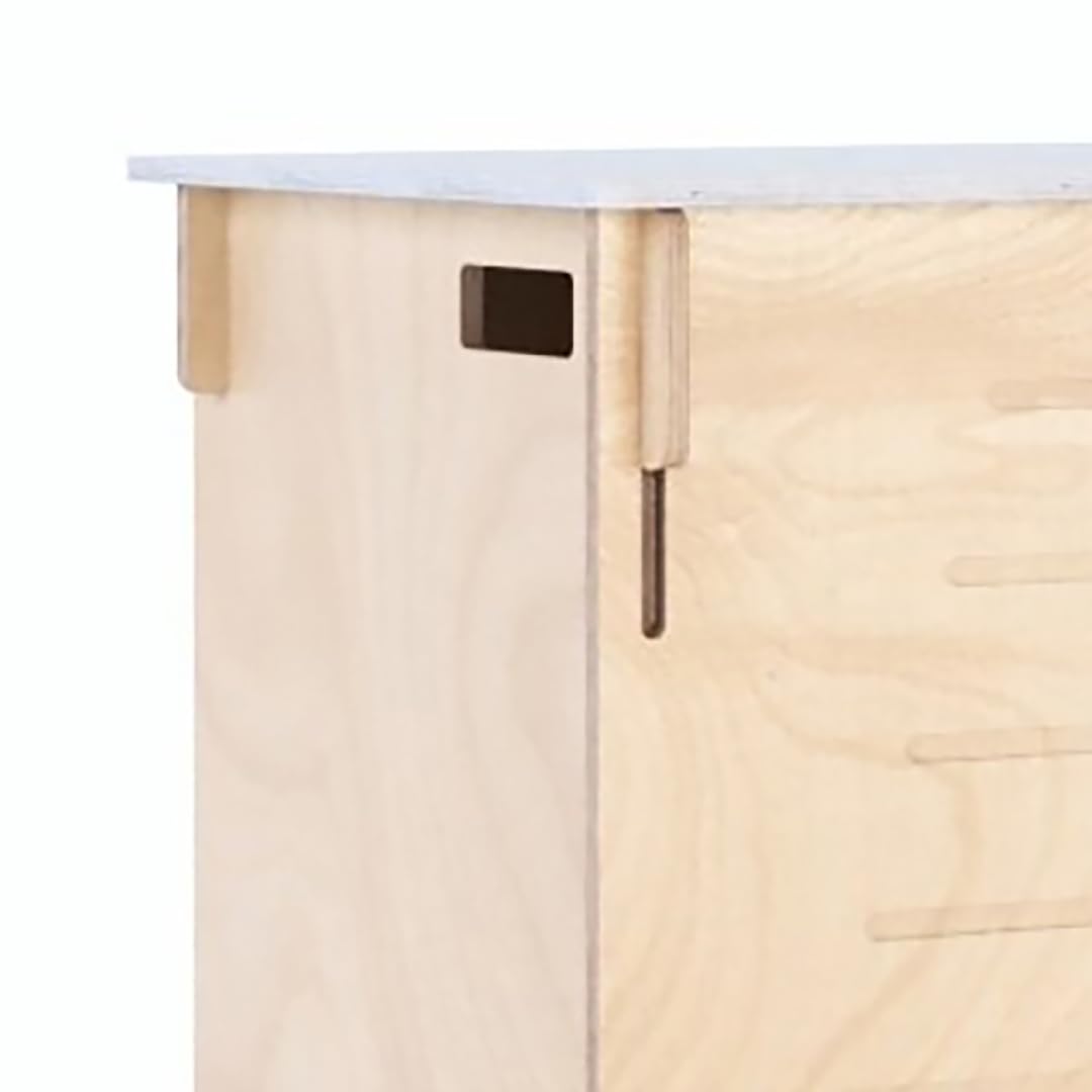 Bancone Fieristico Professionale | 60 x 49 x h. 95 cm | Rapido montaggio a incastro | Desk in Legno con ripiano | Stand Espositivo | Reception Portatile per Fiere, Eventi e Showroom (L. 60 cm)
