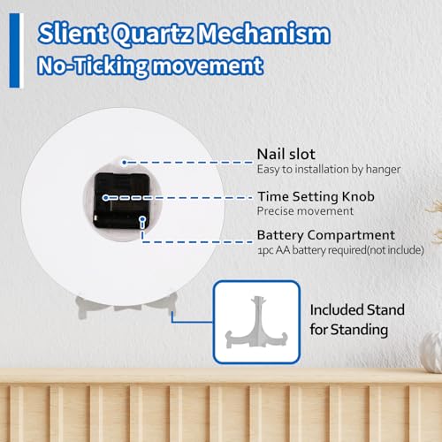 Horloge murale silencieuse de qualité supérieure à quartz
