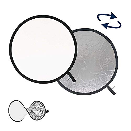 Rebatedor 2 em 1 de 110cm - Branco e Prata