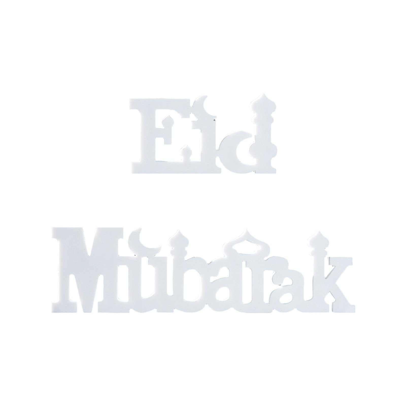 Zxfdsfdbnm Shelf Decoration Set for Eid, 2 Piece Freestanding Holiday Sign for Mantels, Tables and Home Entry Displays Holiday Tabletop Sign Set