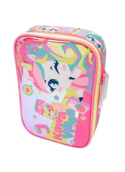 Puket - Estojo Grande Unicórnio Kawaii Lilás Puket