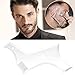 Beard Shaper Template Shaping Tool,Kucheed Premium Quality Template Shaping for Goatee Mustache Sideburns Facial Hair Trimming Grooming Guide for Men Jaw Cheek Neck Line Symmetric Curve