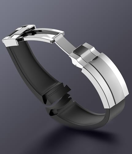 Bonace Strap for Omega X Swatch MoonSwatch/Rolex Watch/Seiko Watch/Omega x Swatch MoonSwatch Speedmaster Seamless Replacement Silicone Watch Strap 20mm 20mm 20mm