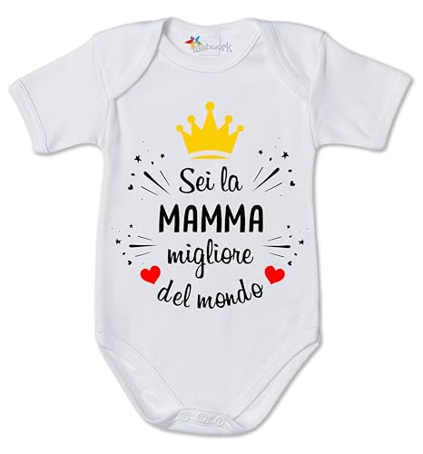 fashwork Body Neonato in Cotone con Scritte Divertenti - Tutina Bimbo ...