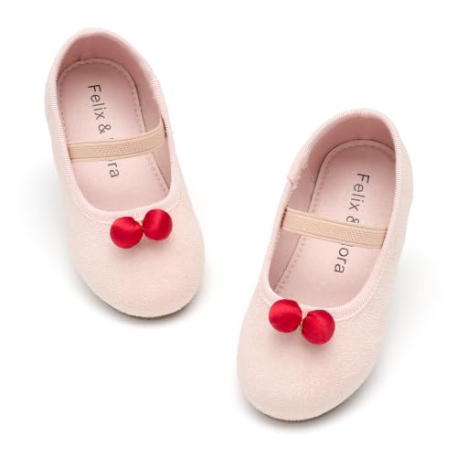 Image of Felix & Flora Toddler Flower Girl Dress Shoes - Girl Ballet Flats Party School Shoes Wedding