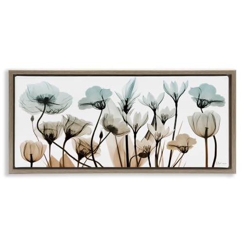 Stupell Industries 'Mixed Transparent Flowers'| Floating Frame Canvas Art