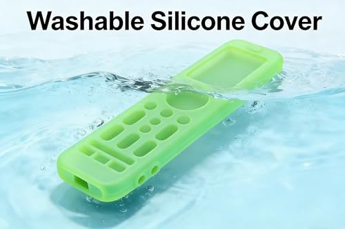 Image of LEFXMOPHY Case for SofaBaton X2 Universal Remote, Silicone Cover Glow in Dark - Lime Green