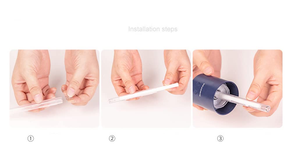 Mini humidificador portátil, 200 ml, pequeño humidificador de vapor frío con luz nocturna, humidificador de escritorio personal USB para dormitorio de bebé, viaje, oficina, hogar-Dark blue