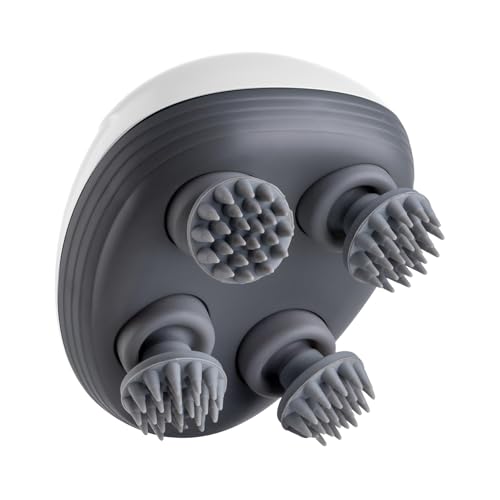 Masajeador de perros portátil para mascotas para perros y gatos de herramienta de masaje eléctrico – Masajeador para cabeza y espalda para aliviar la tensión, los músculos tensos y la rigidez (blanco)