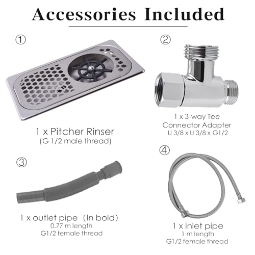Commercial Stainless Steel Automatic Pitcher Rinser Cup Washer Perfect for Coffee Shops, Bars, and Beverage Venues (Silver) by K KAFFEELUX - Image 7