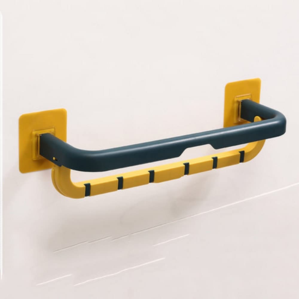 Toallero de baño con estante portarrollos para organizar el balcón y la zona de lavado