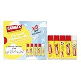 Carmex Fruity Lip Balm Travel Set – Classic, Strawberry, Tropical, Passionfruit & Vanilla | SPF Protection | Deep Hydration | Compact Travel Pack – Perfect for On-the-Go Moisture | Summer Essential