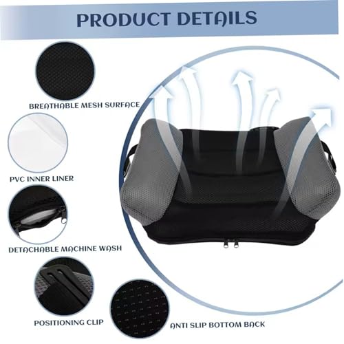 Asiento elevador inflable y portátil de viaje sin respaldo, pack de 2 con bolsa 5