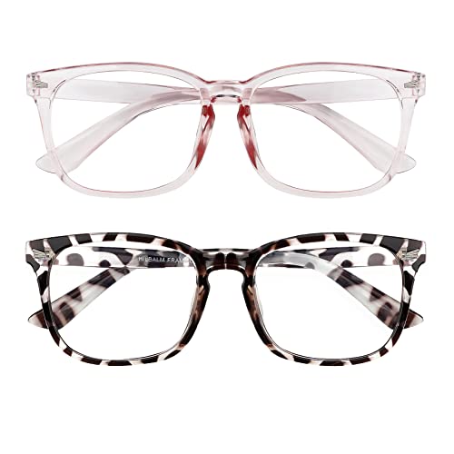 Image of 2 Pack Blue Light Glasses for Women and Men - Computer Glasses