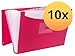 Produktbild ELBA 400104382 Fächermappe Urban 10er Pack aus Kunststoff DIN A4 12 Fächer blickdicht rot mit Gummibandverschluss