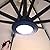 Happetite Umbrella Lights with Remote, Rechargeable Patio Cantilever Umbrella Lights with 3 Brightness Modes, for Offset Patio Umbrella in Outdoor & Garden (Black)