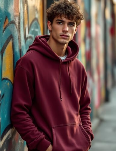 Image of Glowic Men's Hoodie | Oversized Stylish Sweatshirt for Winter Wear | Trendy Casual Hoodie for Men | Perfect for Gym, Travel, Streetwear Fashion